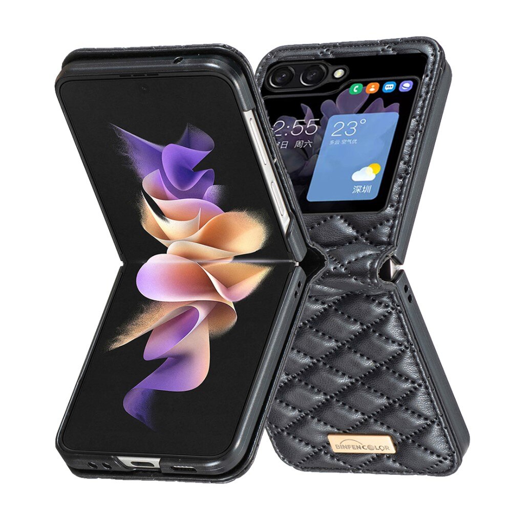 Kotelo Samsung Galaxy Z Flip 5 Quilted musta