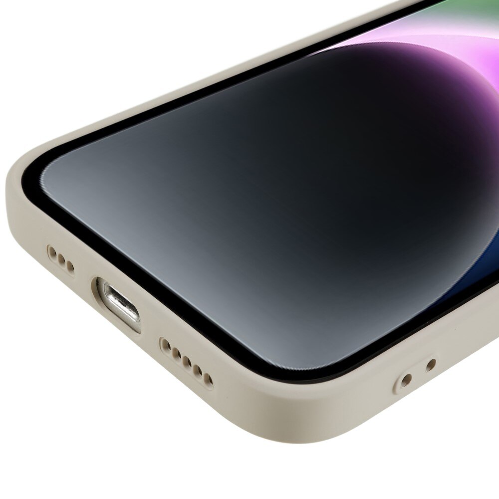 Iskunkestävä Kuori TPU iPhone 15 Plus Beige