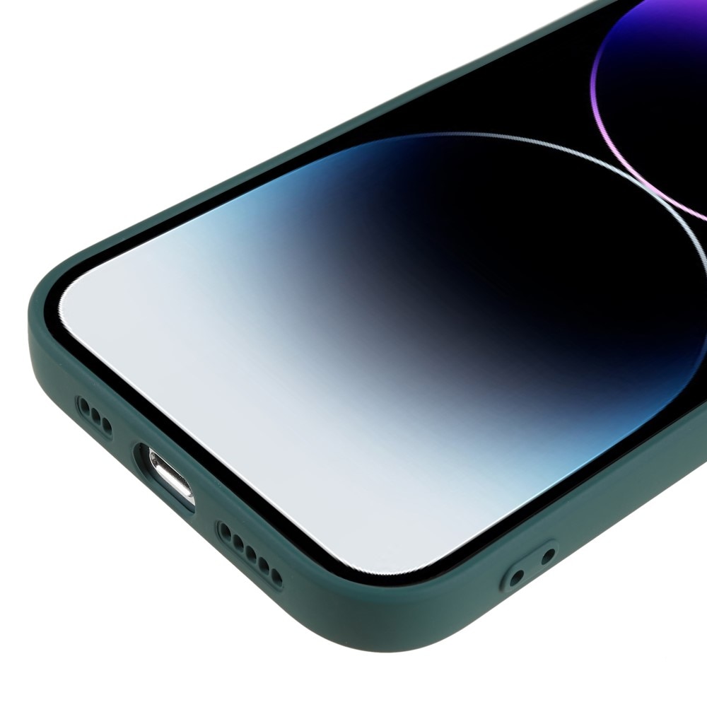 Iskunkestävä Kuori TPU iPhone 15 Pro tummanvihreä