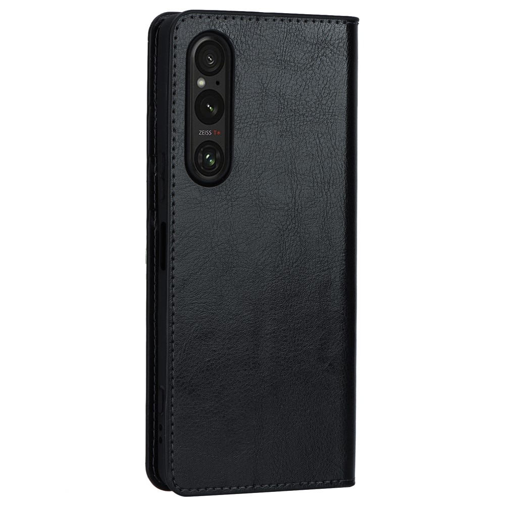 Suojakotelo Aito Nahka Sony Xperia 1 V musta