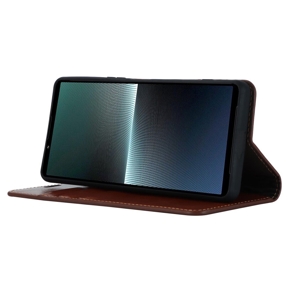 Suojakotelo Aito Nahka Sony Xperia 1 V Ruskea