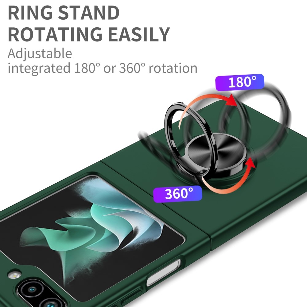 Samsung Galaxy Z Flip 5 Kuori magneettinen rengaspidikkeellä vihreä