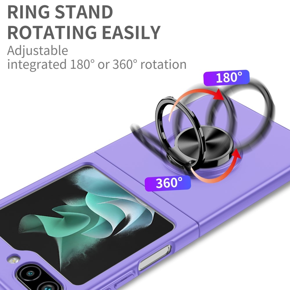 Samsung Galaxy Z Flip 5 Kuori magneettinen rengaspidikkeellä liila