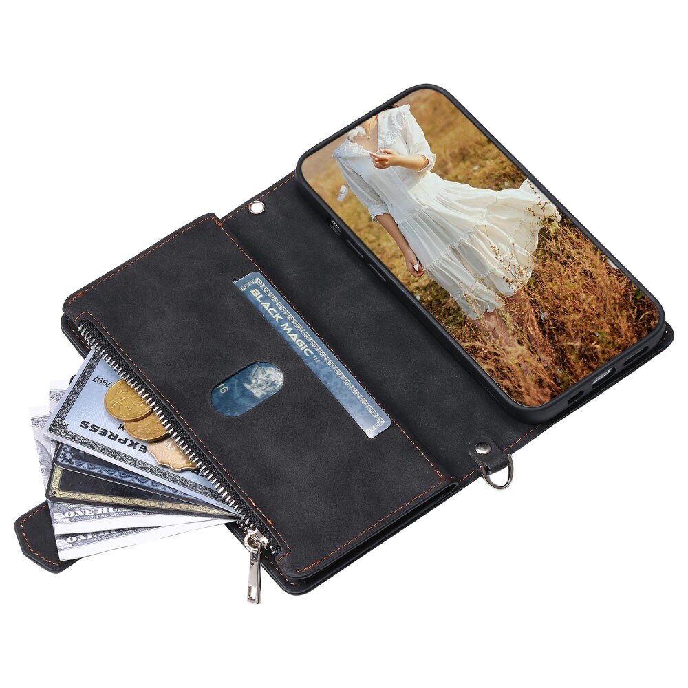 Lompakkolaukku iPhone 15 Plus Quilted Musta