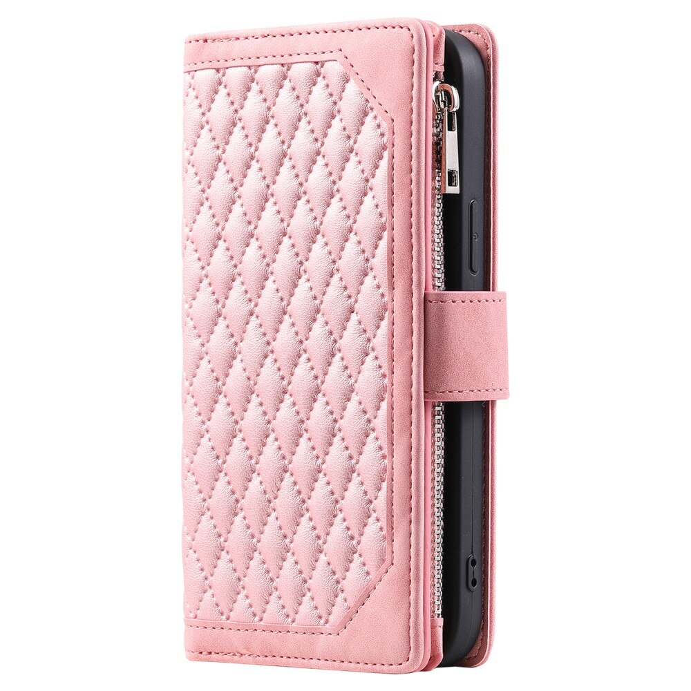 Lompakkolaukku iPhone 15 Plus Quilted Musta