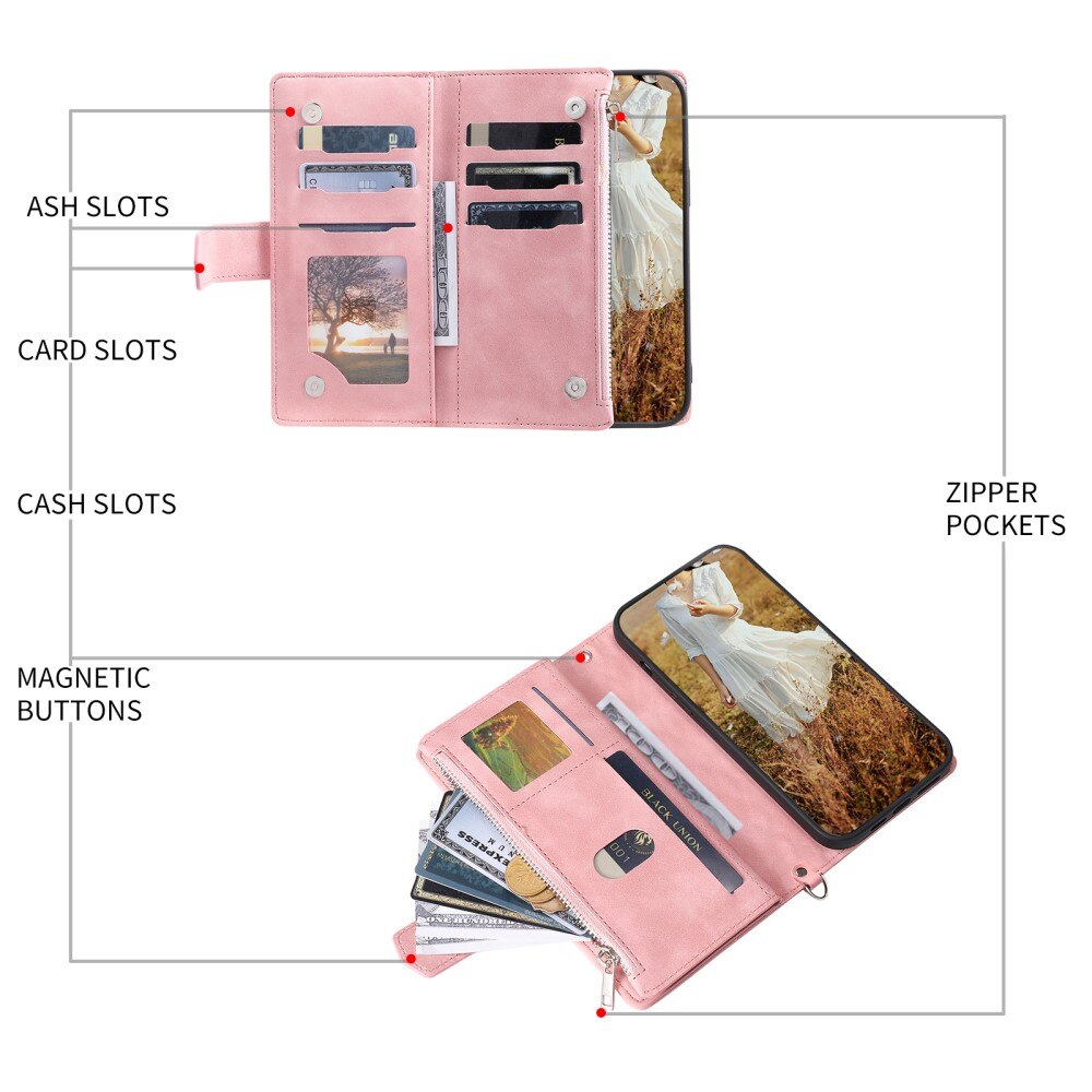 Lompakkolaukku iPhone 15 Plus Quilted Musta