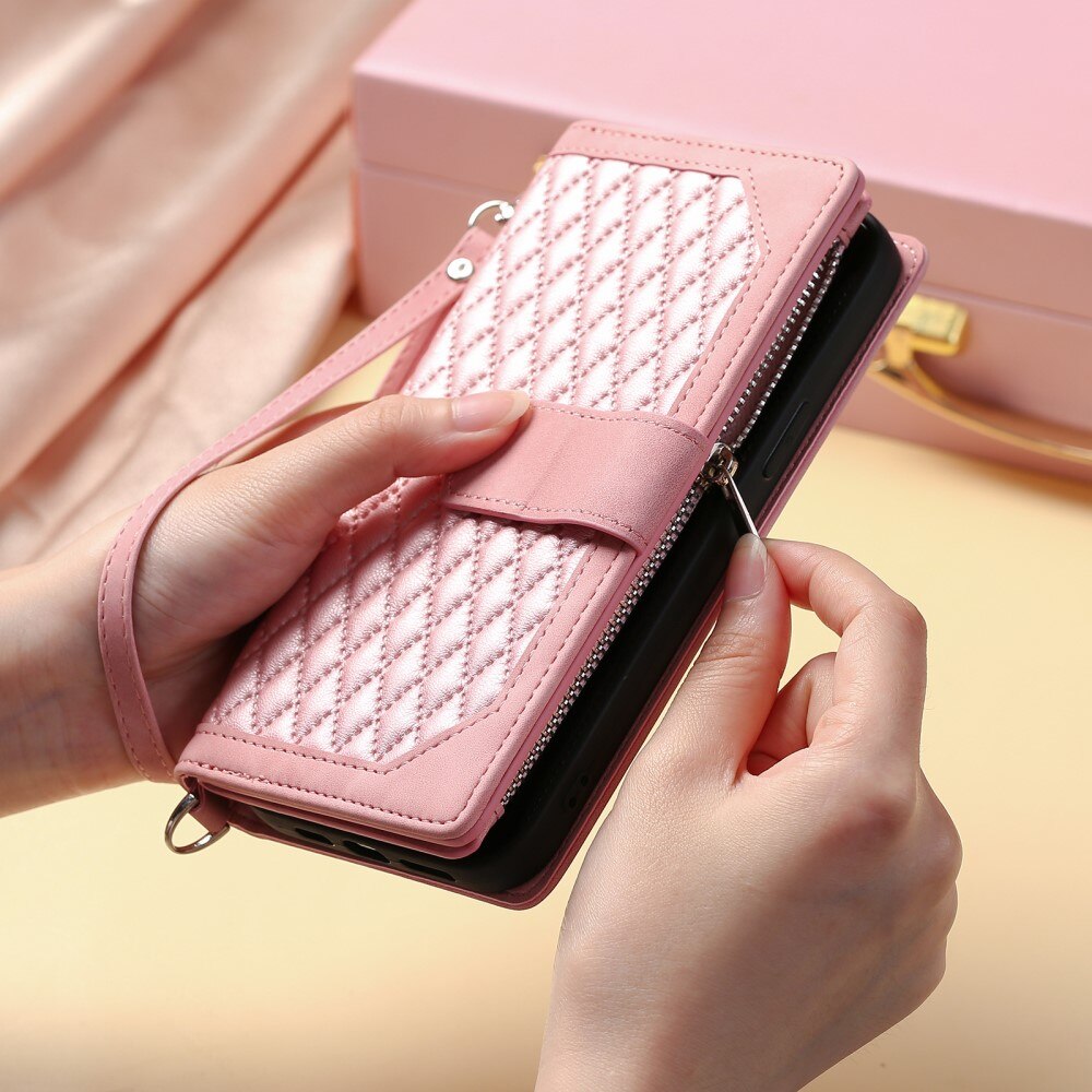 Lompakkolaukku iPhone 15 Plus Quilted Musta