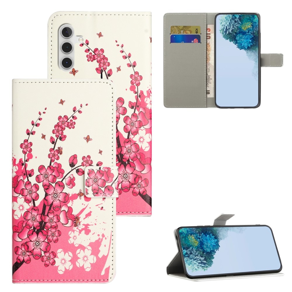 Samsung Galaxy S23 FE Lompakkokotelo kirsikankukka