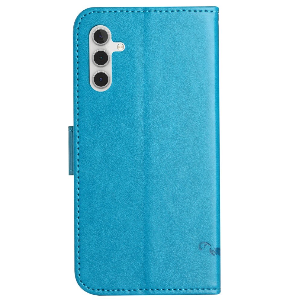 Nahkakotelo Perhonen Samsung Galaxy S23 FE Sininen