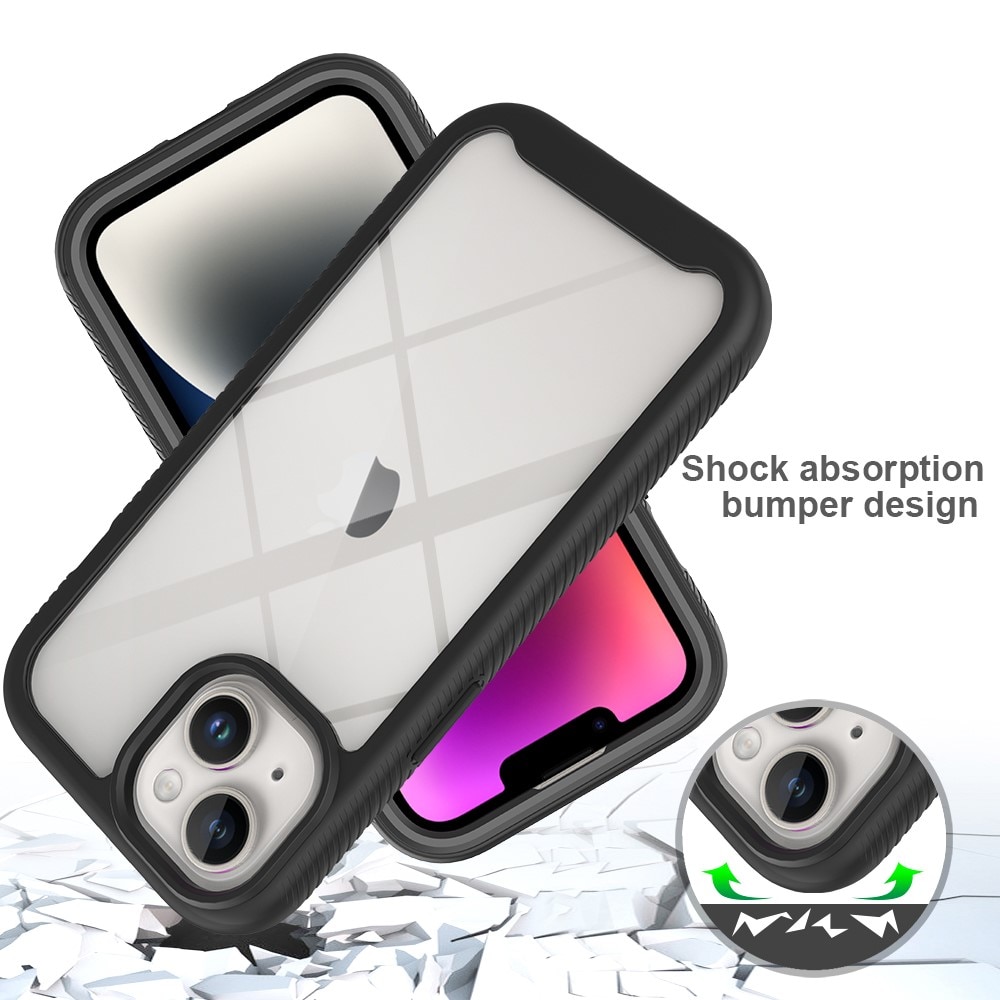 Full Protection Case iPhone 15 musta