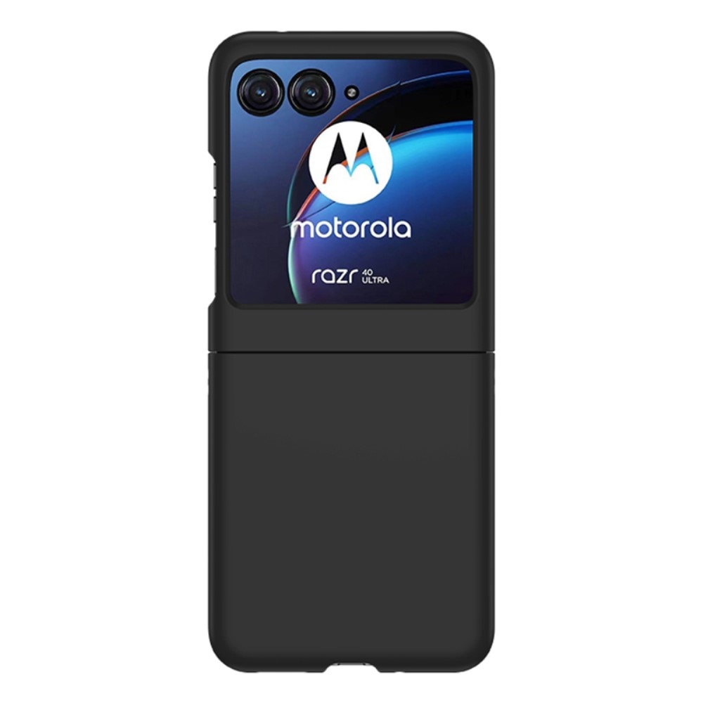 Hard Case with built-in screen protector Motorola Razr 40 Ultra musta