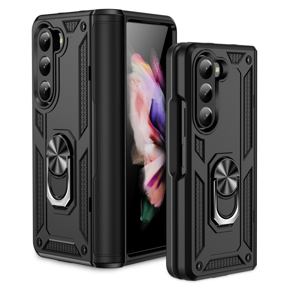 Hybridikuori Tech Ring Samsung Galaxy Z Fold 5 musta