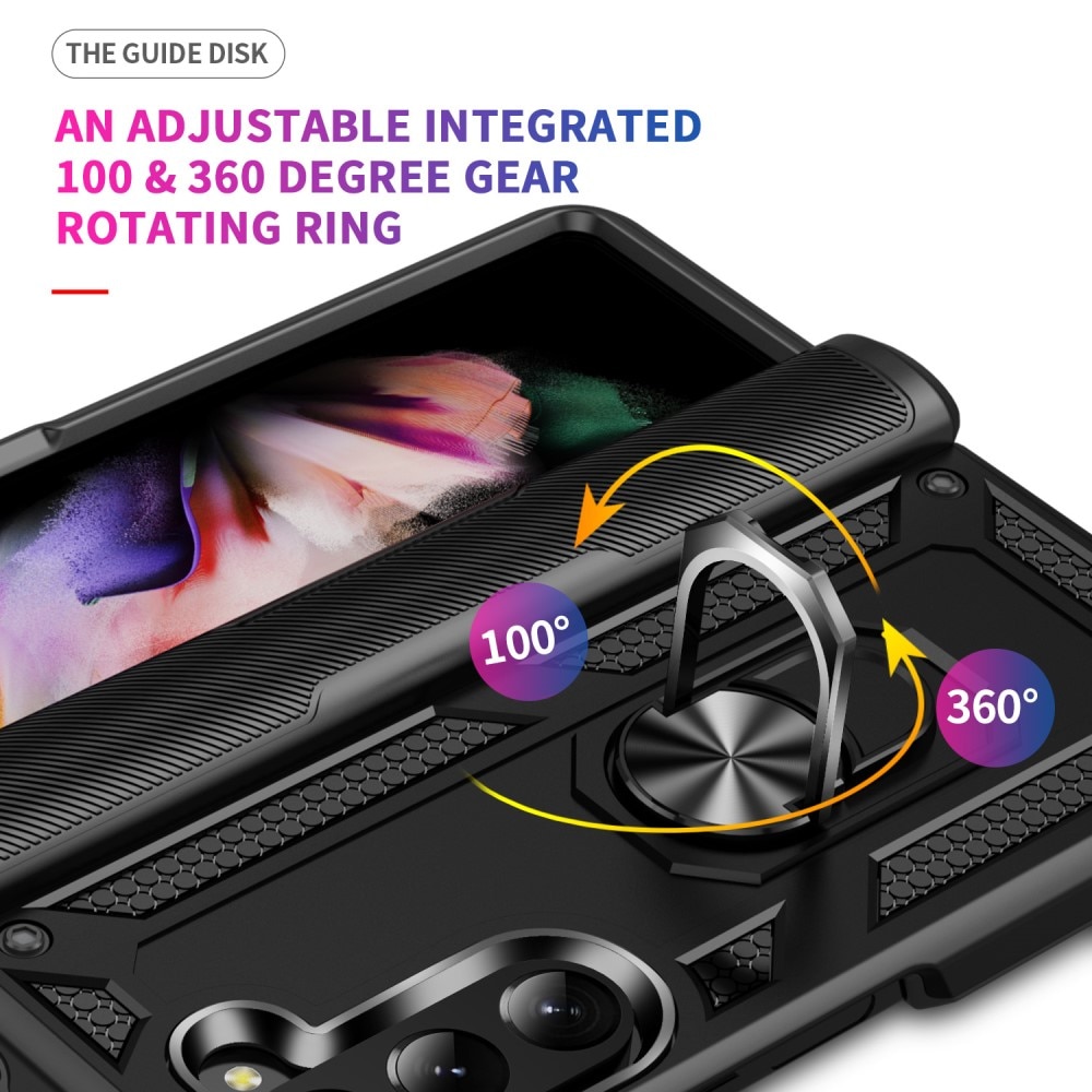 Hybridikuori Tech Ring Samsung Galaxy Z Fold 5 musta