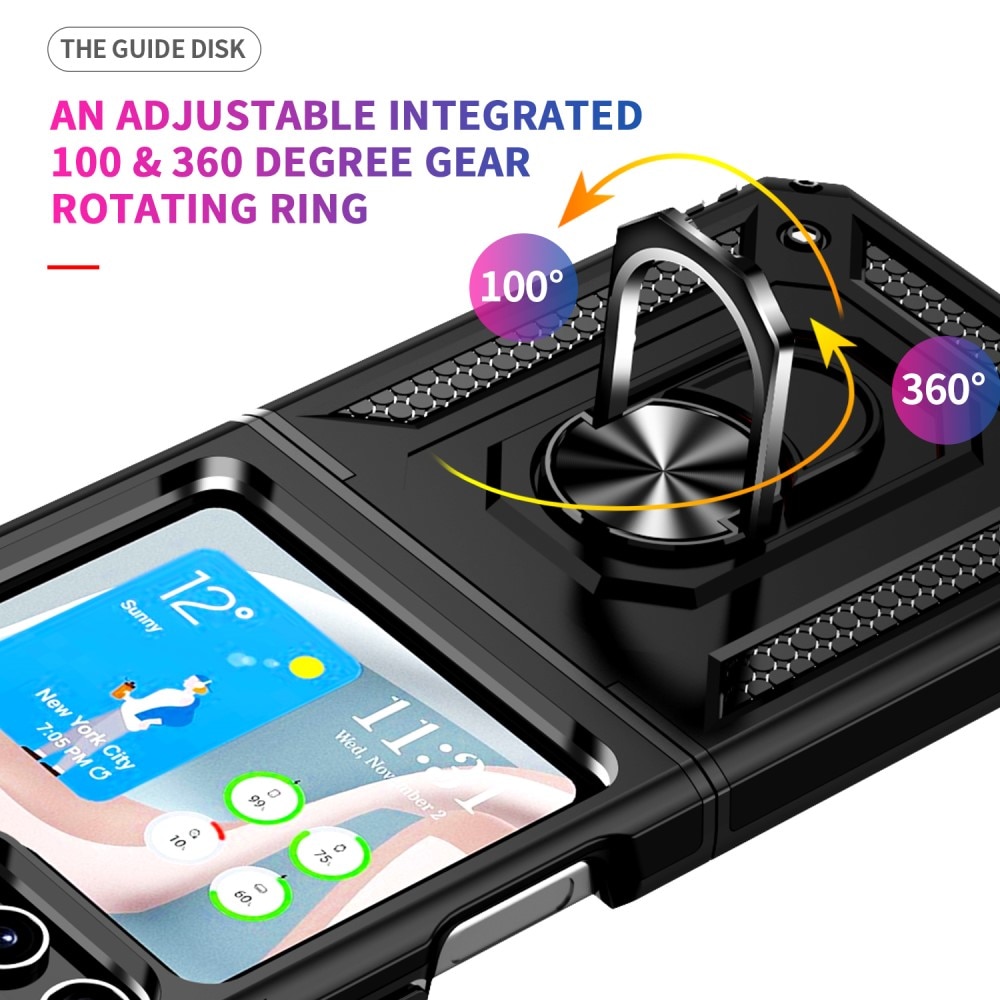 Hybridikuori Tech Ring Samsung Galaxy Z Flip 5 musta