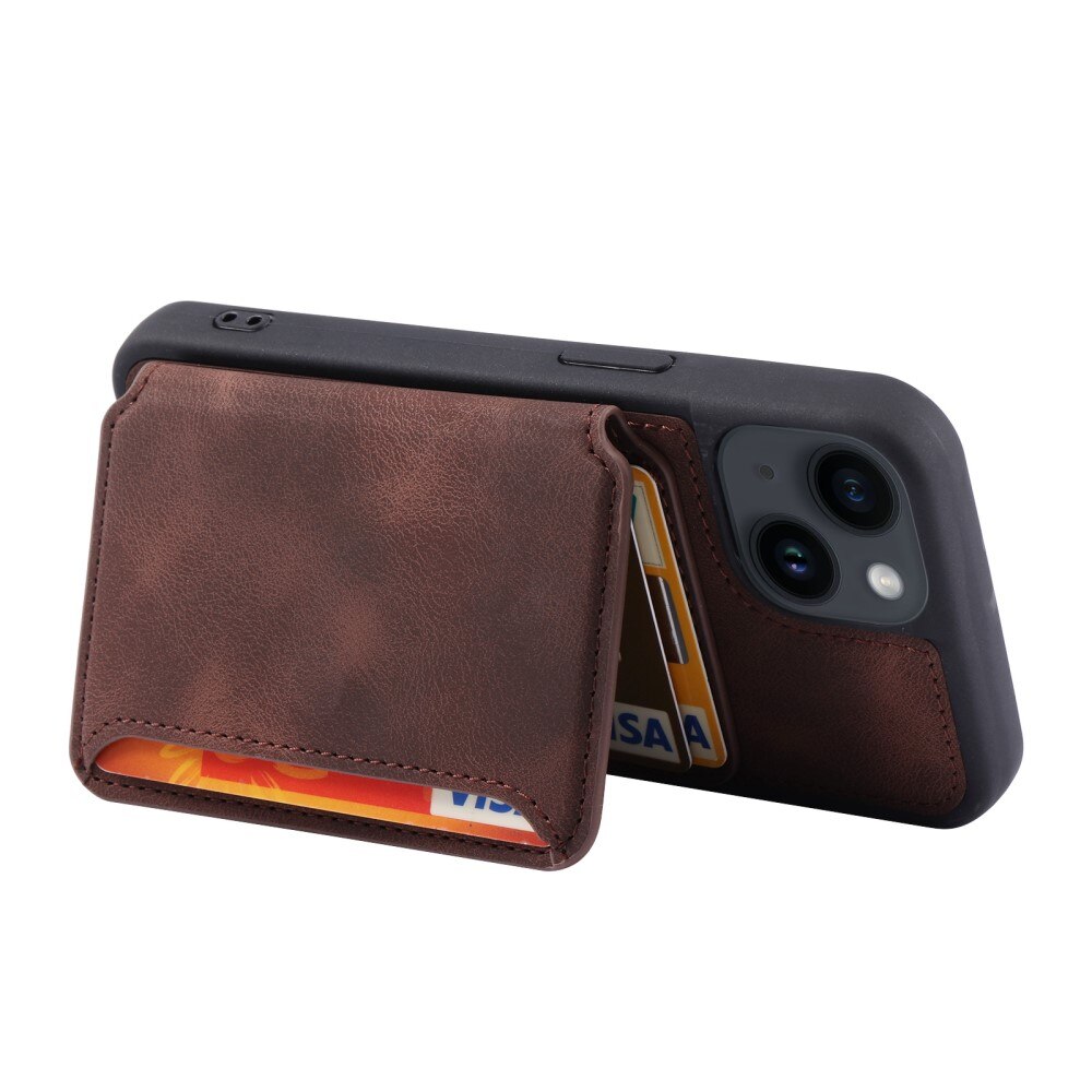 RFID blocking Multi-slot Kuori iPhone 15 ruskea
