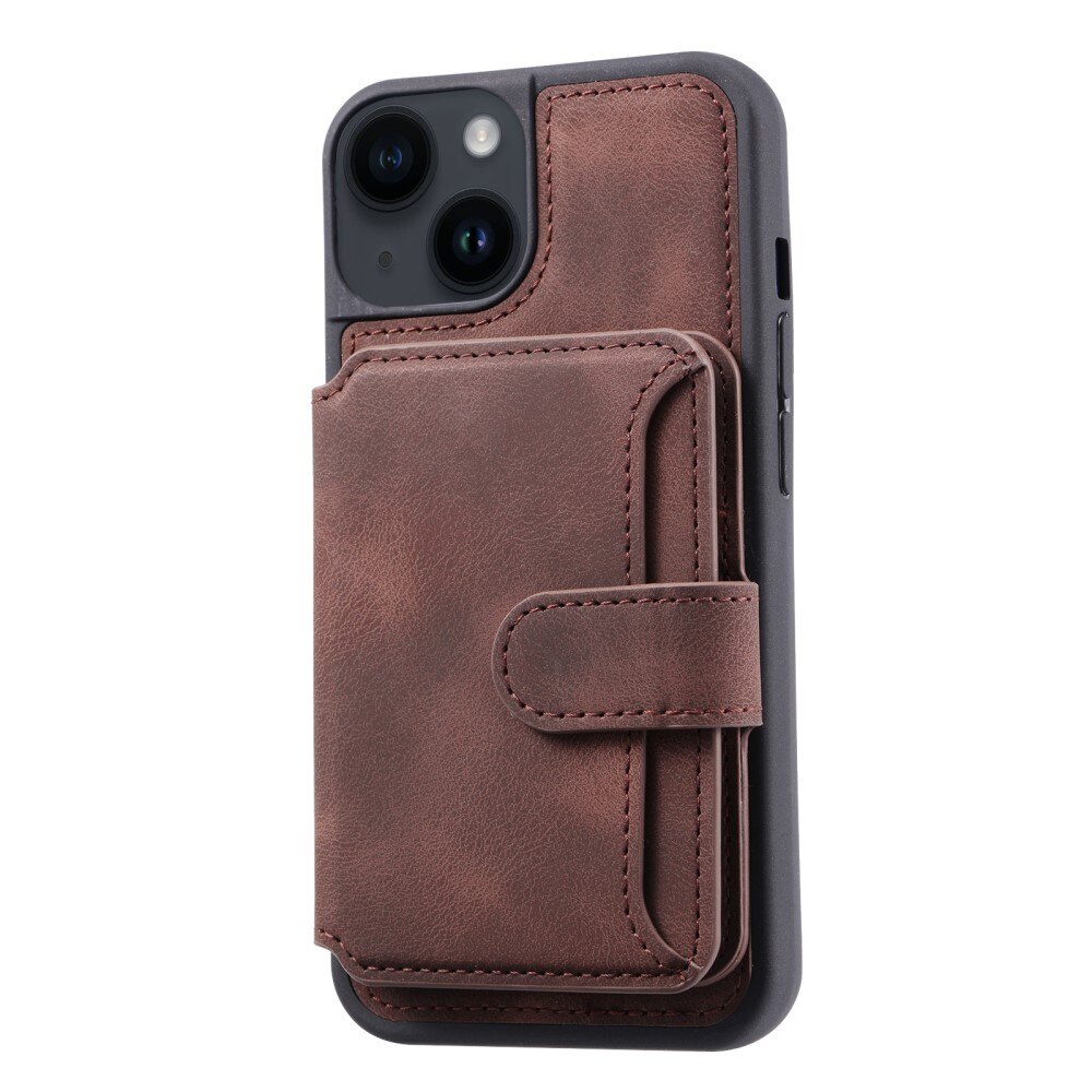 RFID blocking Multi-slot Kuori iPhone 15 ruskea