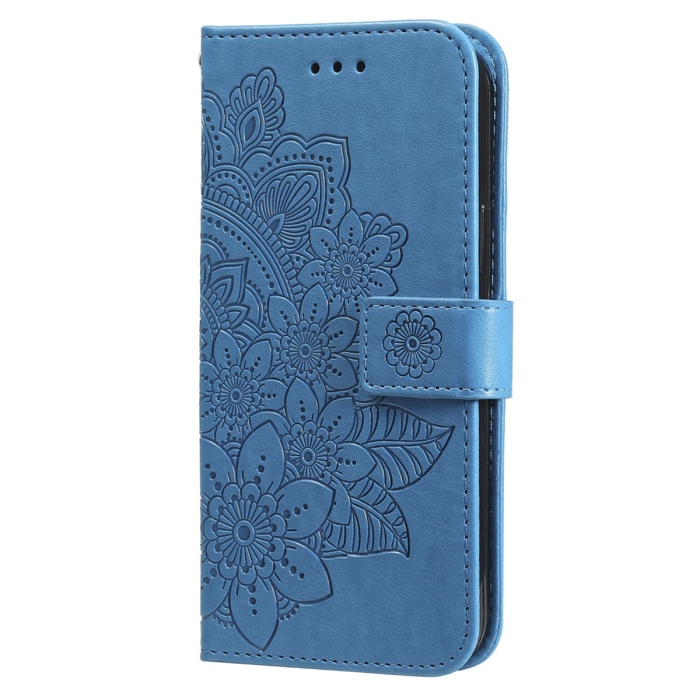 Nahkakotelo Mandala Samsung Galaxy S23 FE sininen