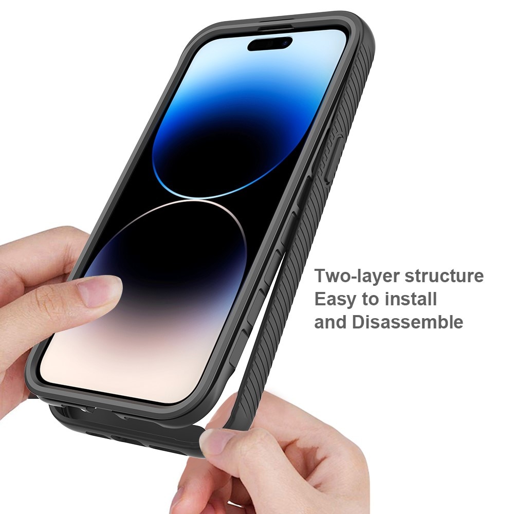 Full Cover Kuori iPhone 15 Pro Max Musta