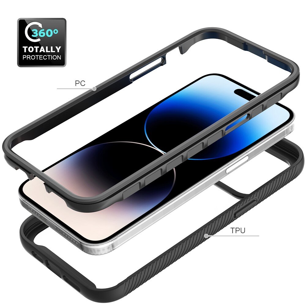 Full Cover Kuori iPhone 15 Pro Max Musta