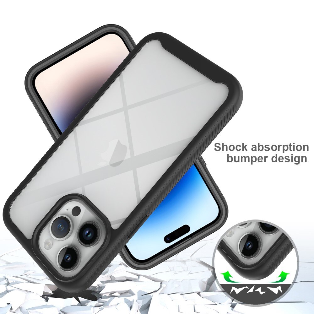 Full Cover Kuori iPhone 15 Pro Max Musta