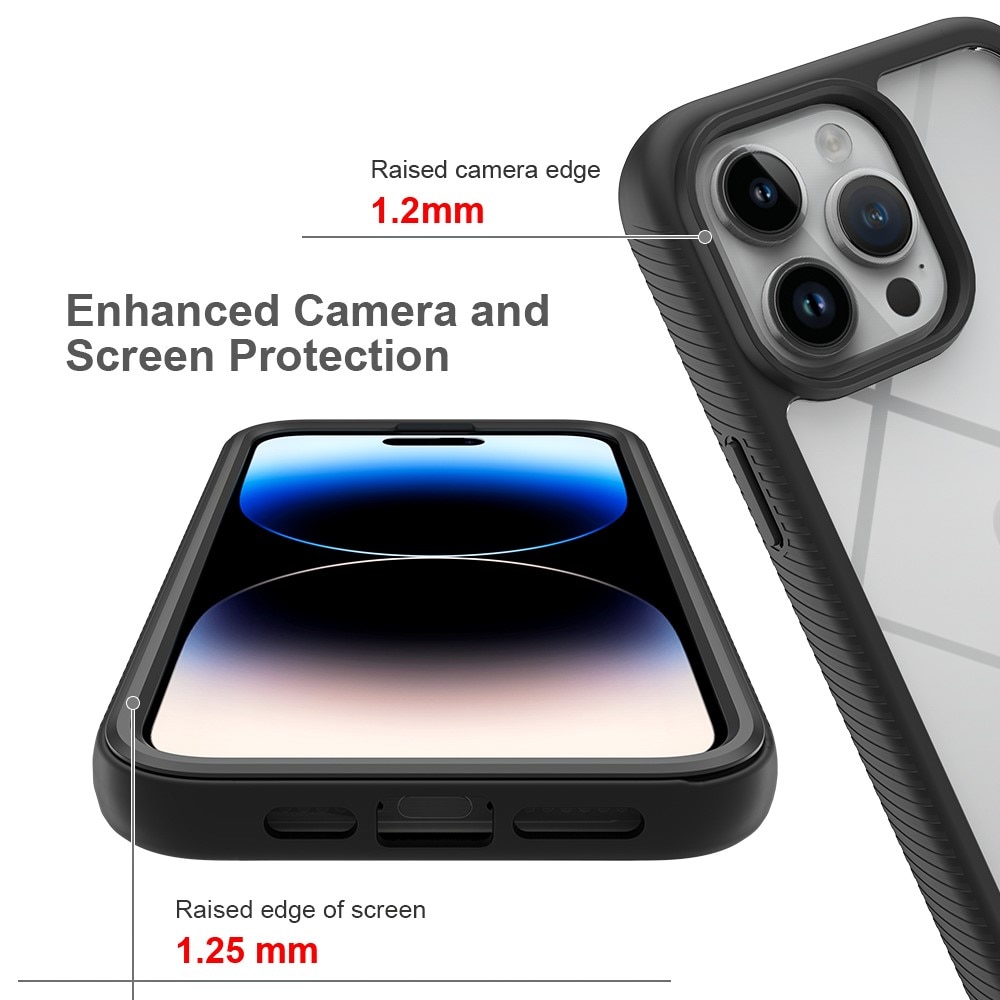 Full Cover Kuori iPhone 15 Pro Max Musta