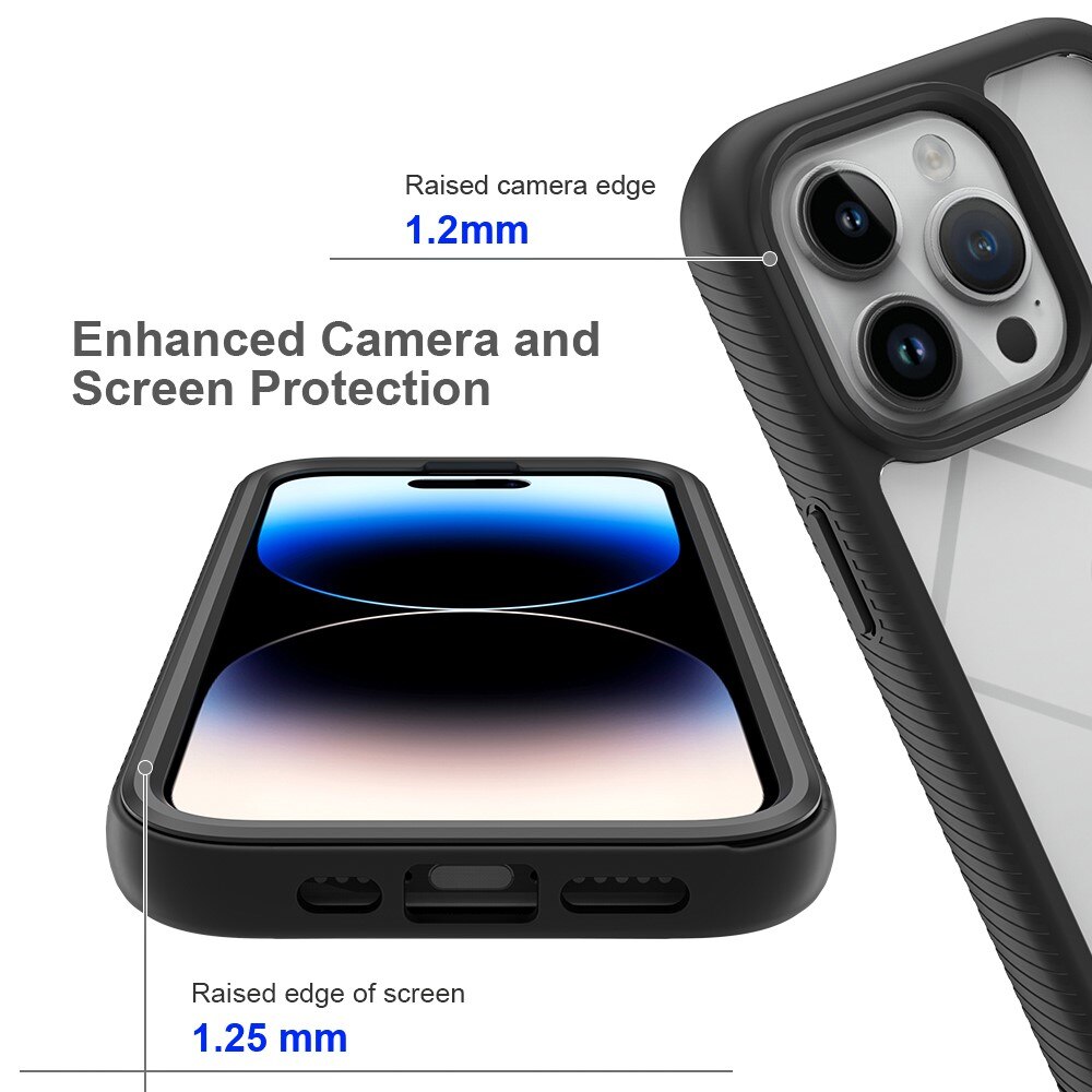 Full Cover Kuori iPhone 15 Pro Musta