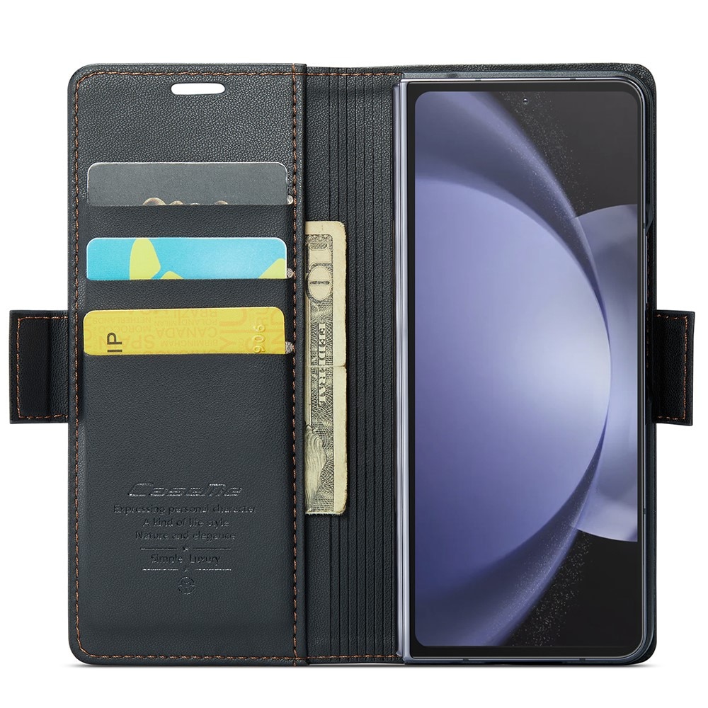 RFID-blocking Slim Lompakkokotelo Samsung Galaxy Z Fold 5 musta
