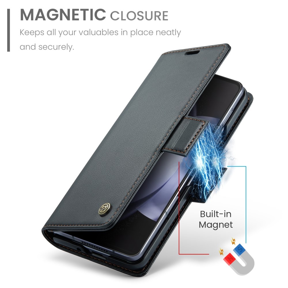 RFID-blocking Slim Lompakkokotelo Samsung Galaxy Z Fold 5 musta