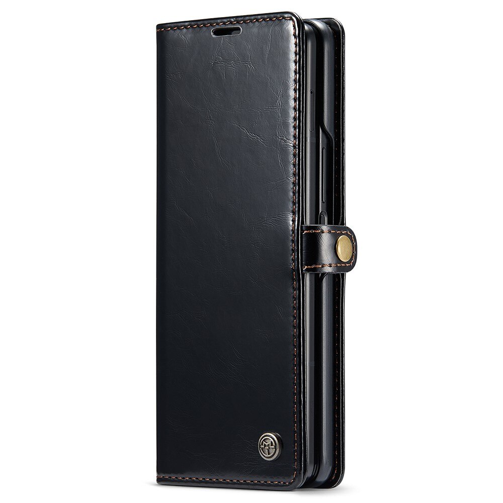 Leather Wallet Samsung Galaxy Z Fold 5 musta