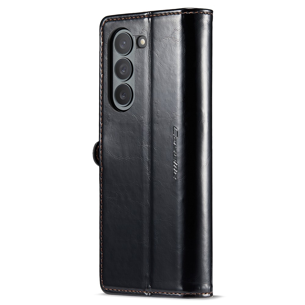 Leather Wallet Samsung Galaxy Z Fold 5 musta