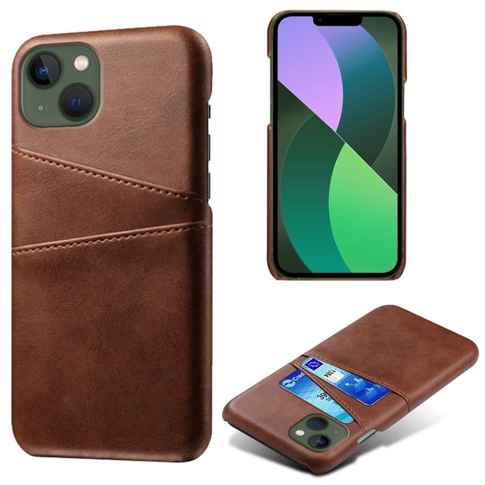 Card Slots Case iPhone 15 Ruskea