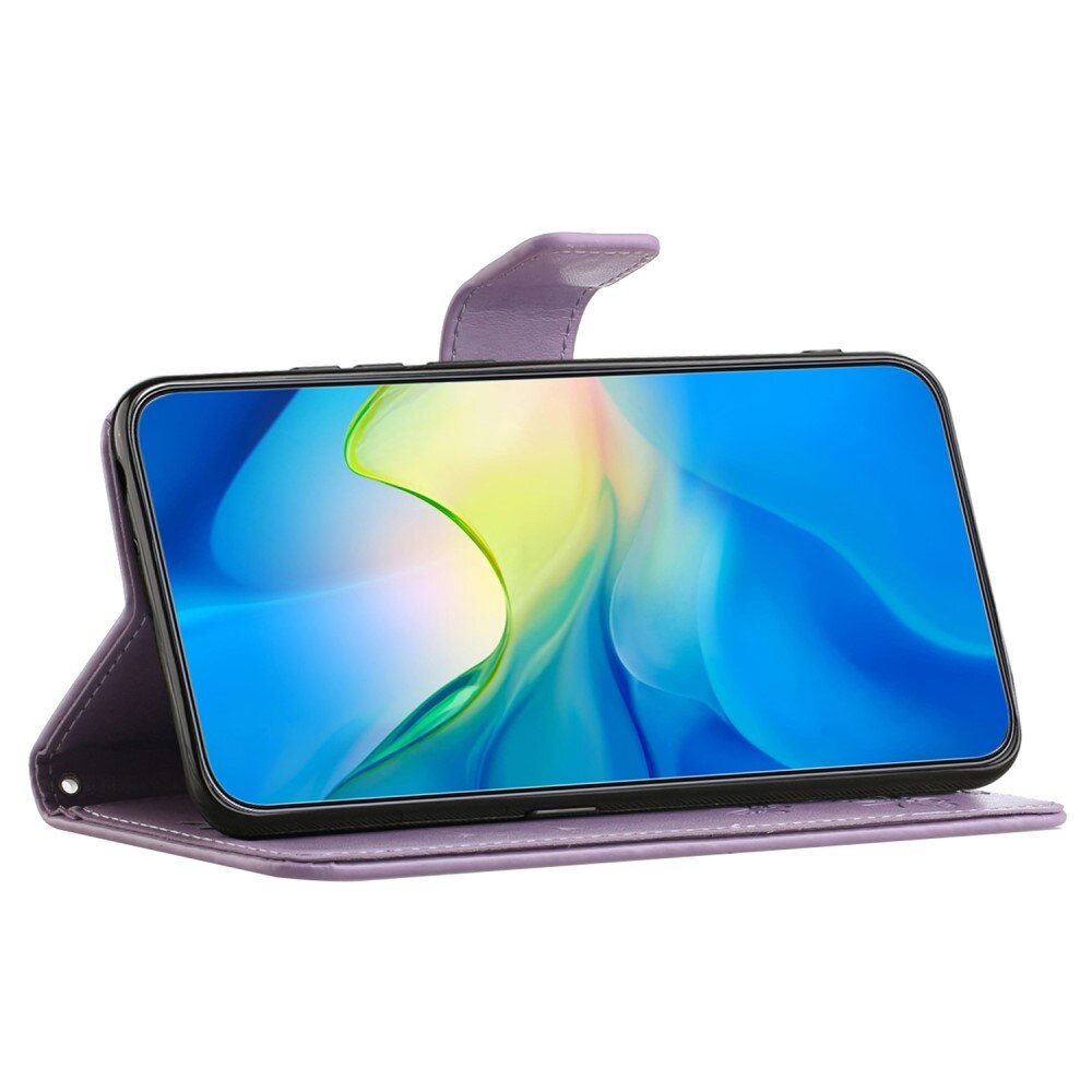 Nahkakotelo Perhonen  Nokia C22 Liila