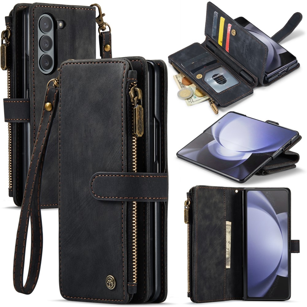 Zipper Wallet Samsung Galaxy Z Fold 6 musta