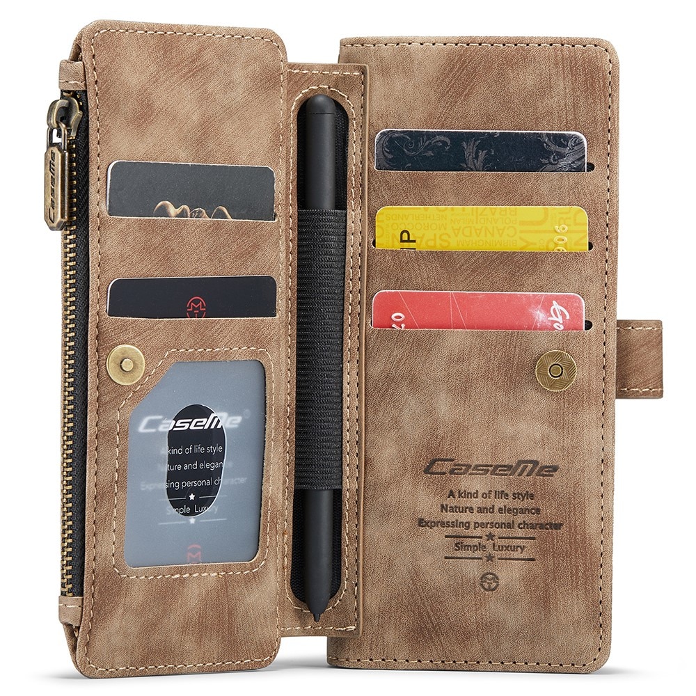 Zipper Wallet Samsung Galaxy Z Fold 5 ruskea