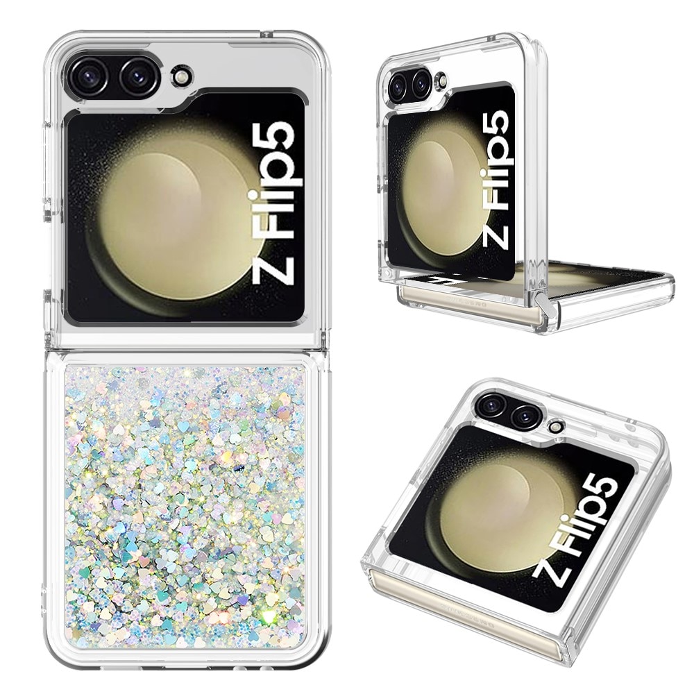 Glitter Powder TPU Kuori Samsung Galaxy Z Flip 5 hopea