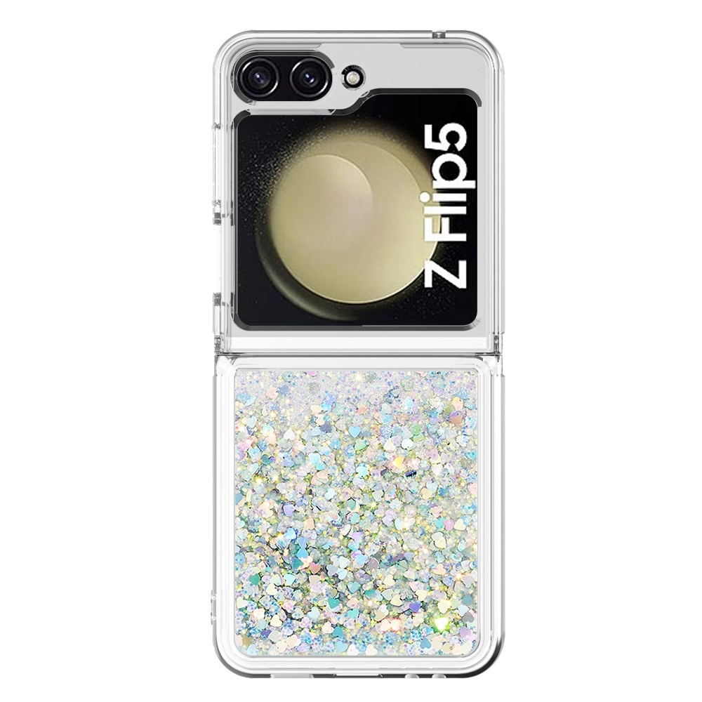 Glitter Powder TPU Kuori Samsung Galaxy Z Flip 5 hopea