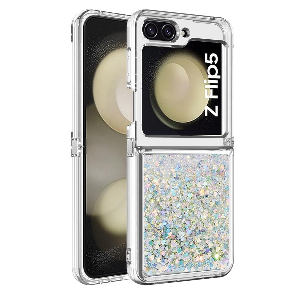 Glitter Powder TPU Kuori Samsung Galaxy Z Flip 5 hopea