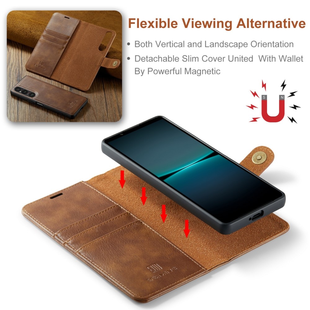 Magnet Wallet Sony Xperia 5 V Cognac