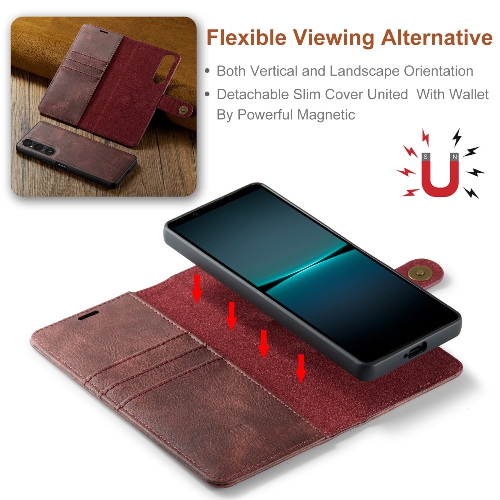 Magnet Wallet Sony Xperia 1 V Punainen