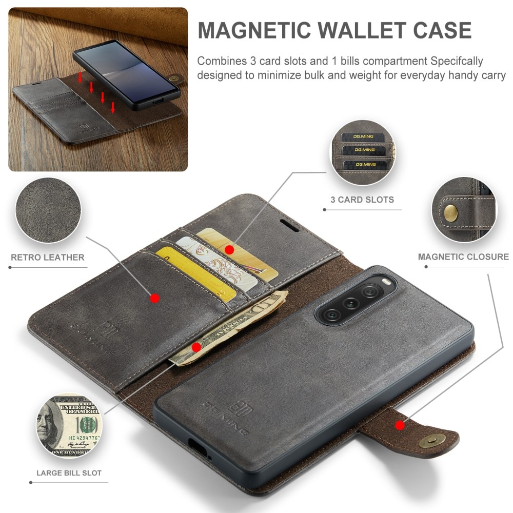 Magnet Wallet Sony Xperia 10 V Brown