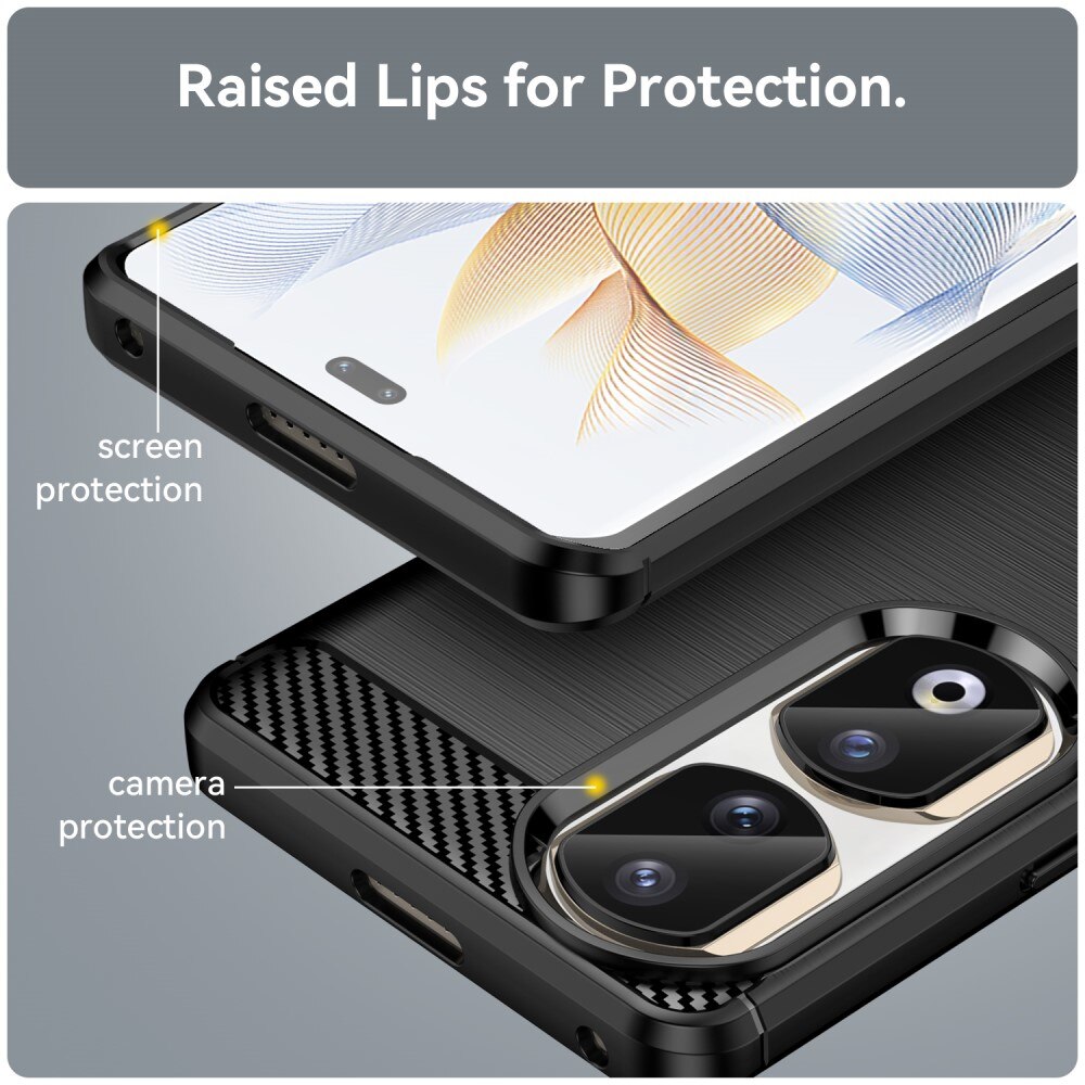  Honor 90 Pro Kuori TPU Brushed Musta