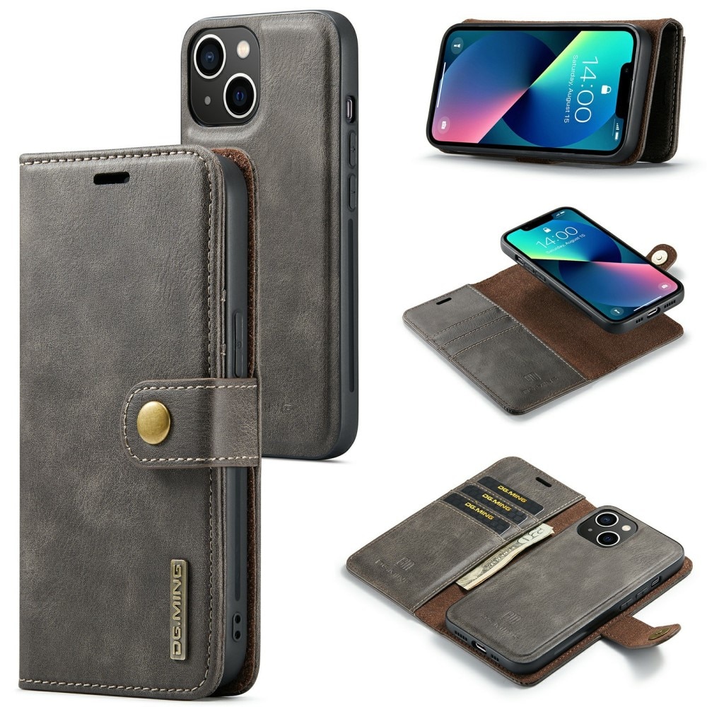 Magnet Wallet iPhone 15 Plus Brown