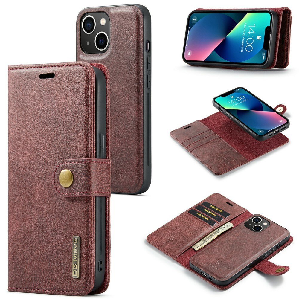 Magnet Wallet iPhone 15 Plus Punainen