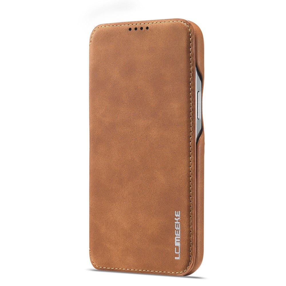 Slim Lompakkokotelot iPhone 15 Pro cognac