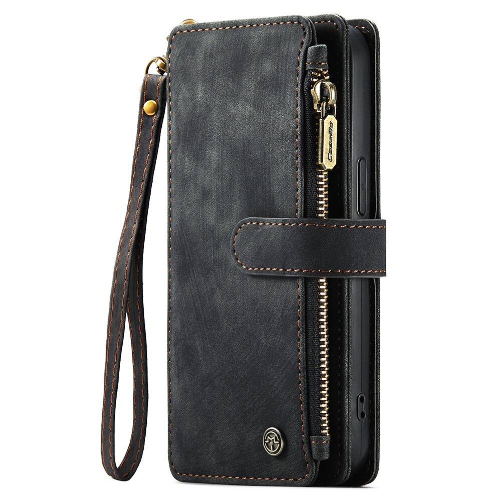 Zipper Wallet iPhone 15 Plus musta