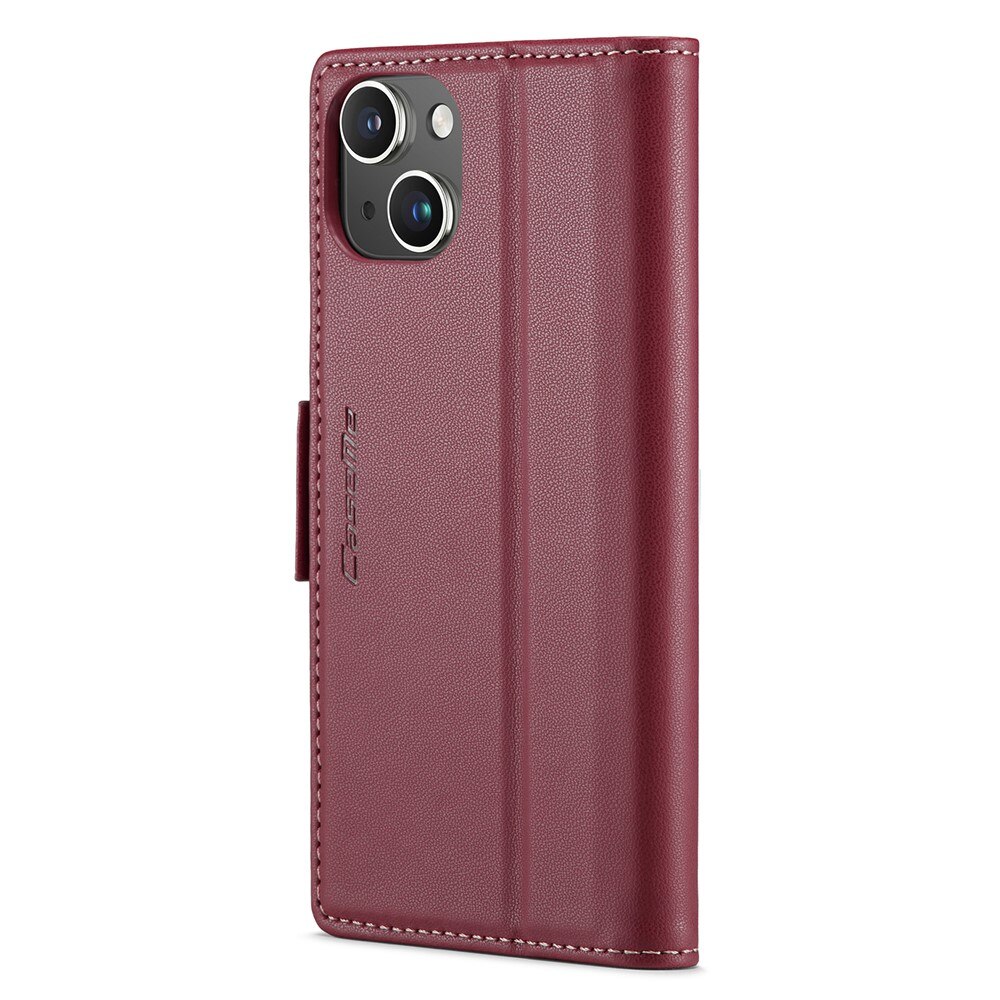 RFID Slim Lompakkokotelo iPhone 15 Punainen