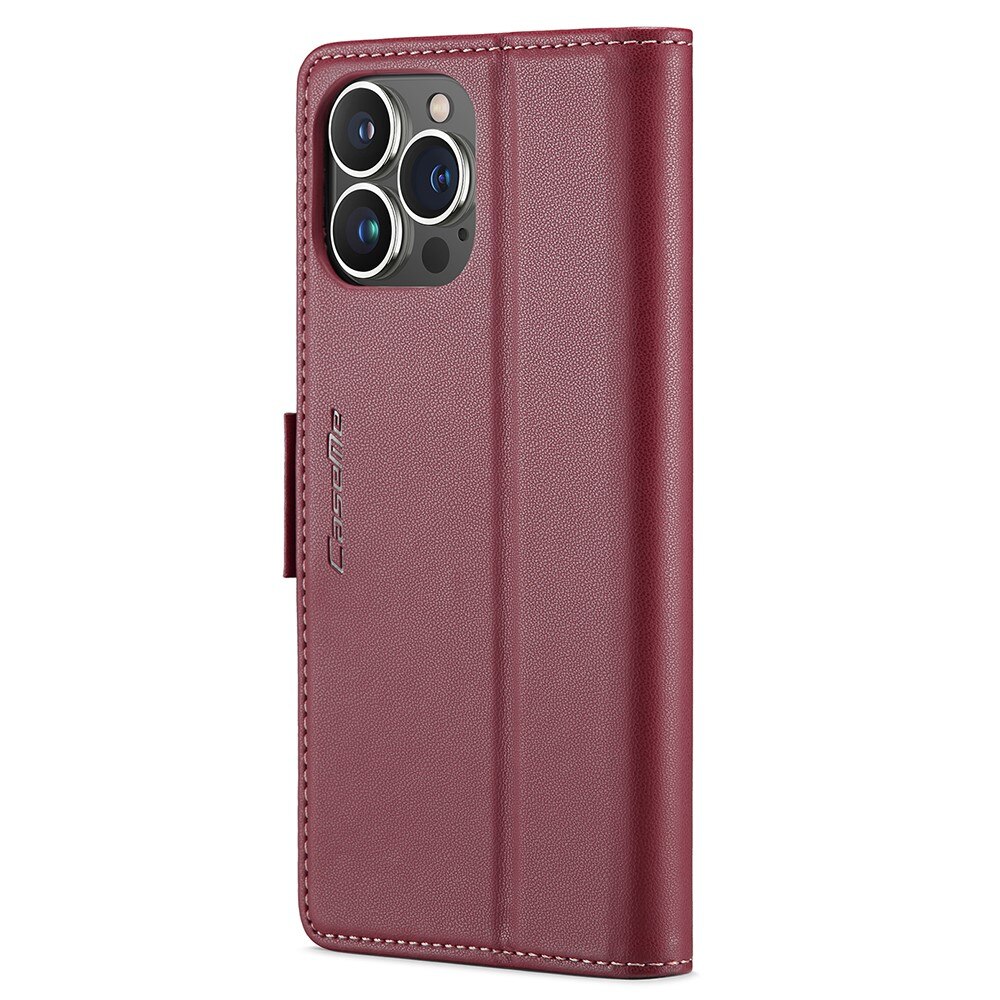 RFID Slim Lompakkokotelo iPhone 15 Pro Max Punainen