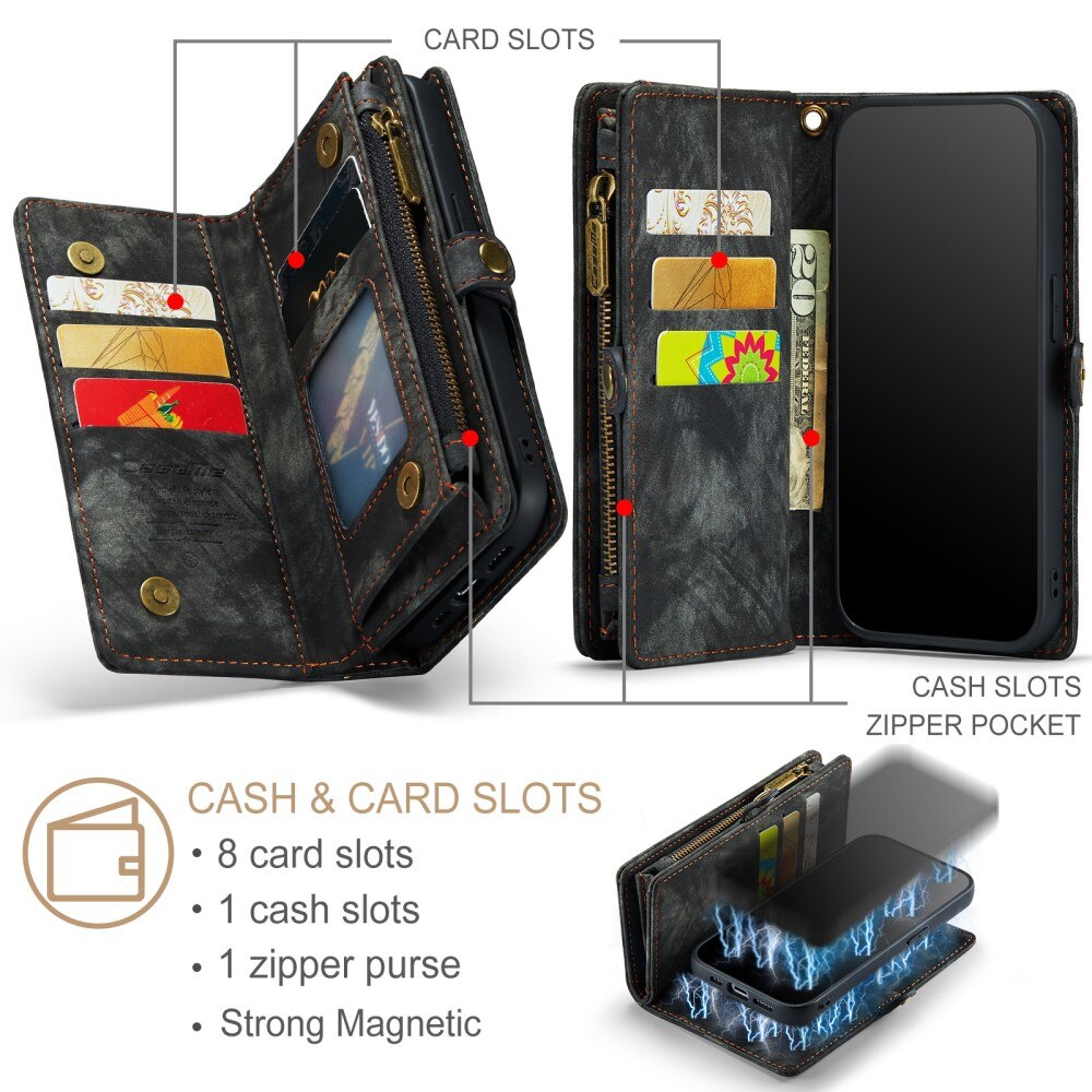 Multi-slot Suojakotelo iPhone 15 Pro Max harmaa