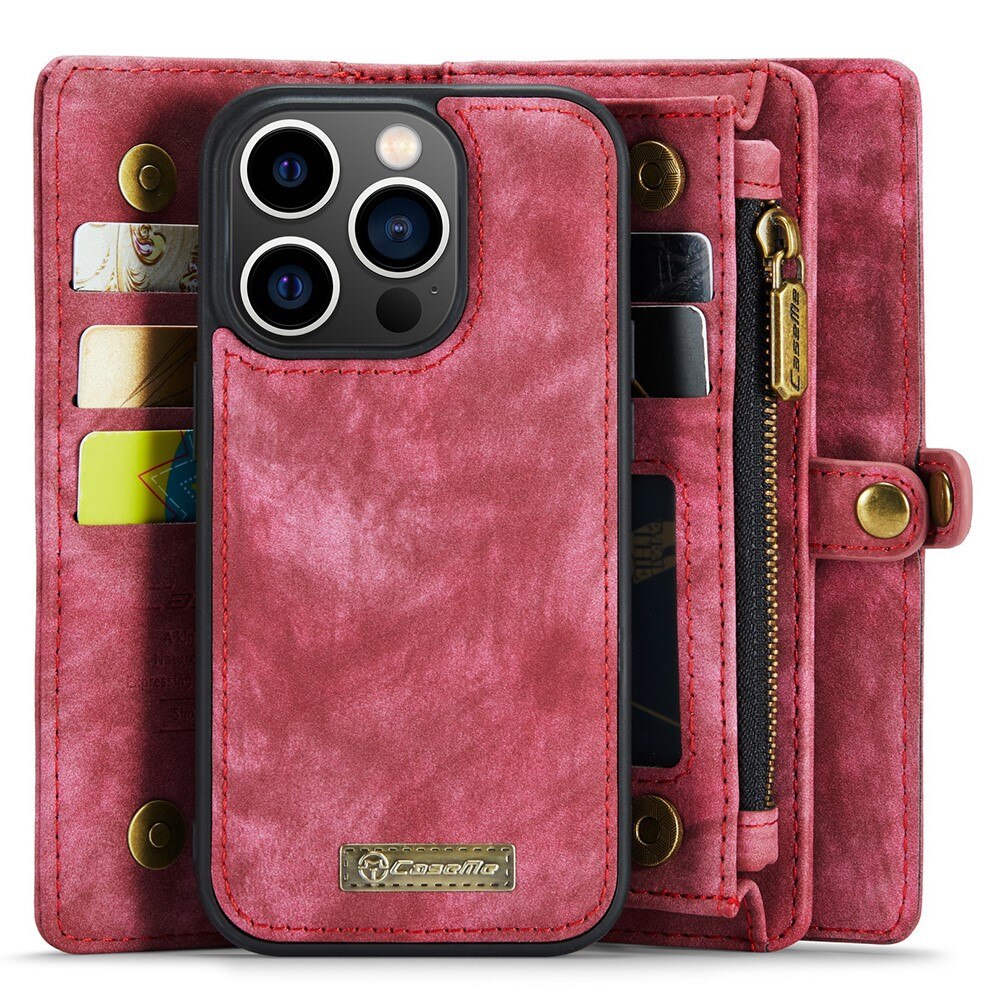 Multi-slot Suojakotelo iPhone 15 Pro Punainen