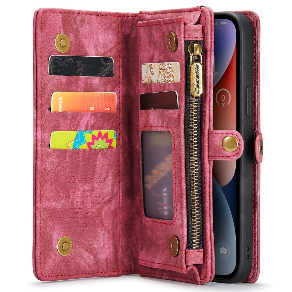 Multi-slot Suojakotelo iPhone 15 Pro Punainen